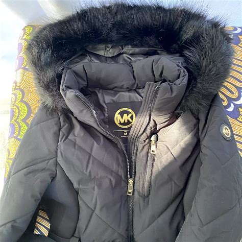 michael kors coat with fur hood|michael kors puffer coat 2x.